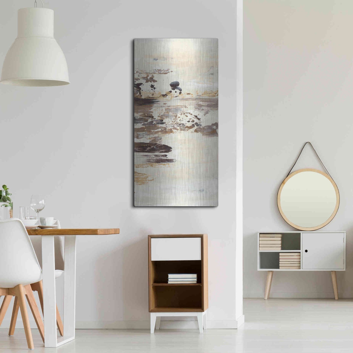 Luxe Metal Art 'No Attachment IV' by Lila Bramma, Metal Wall Art,24x48