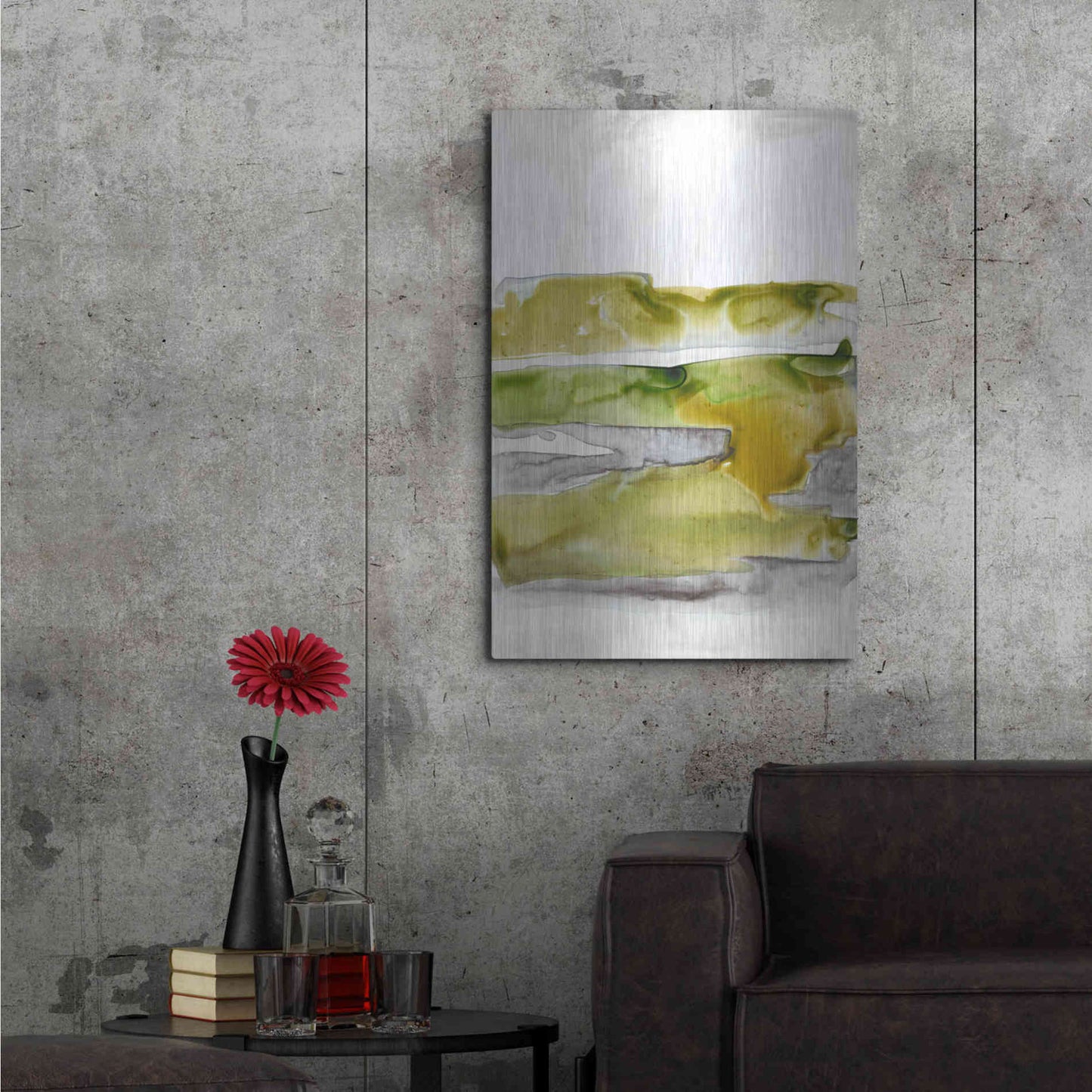 Luxe Metal Art 'Organic Seascape Green II' by Lila Bramma, Metal Wall Art,24x36