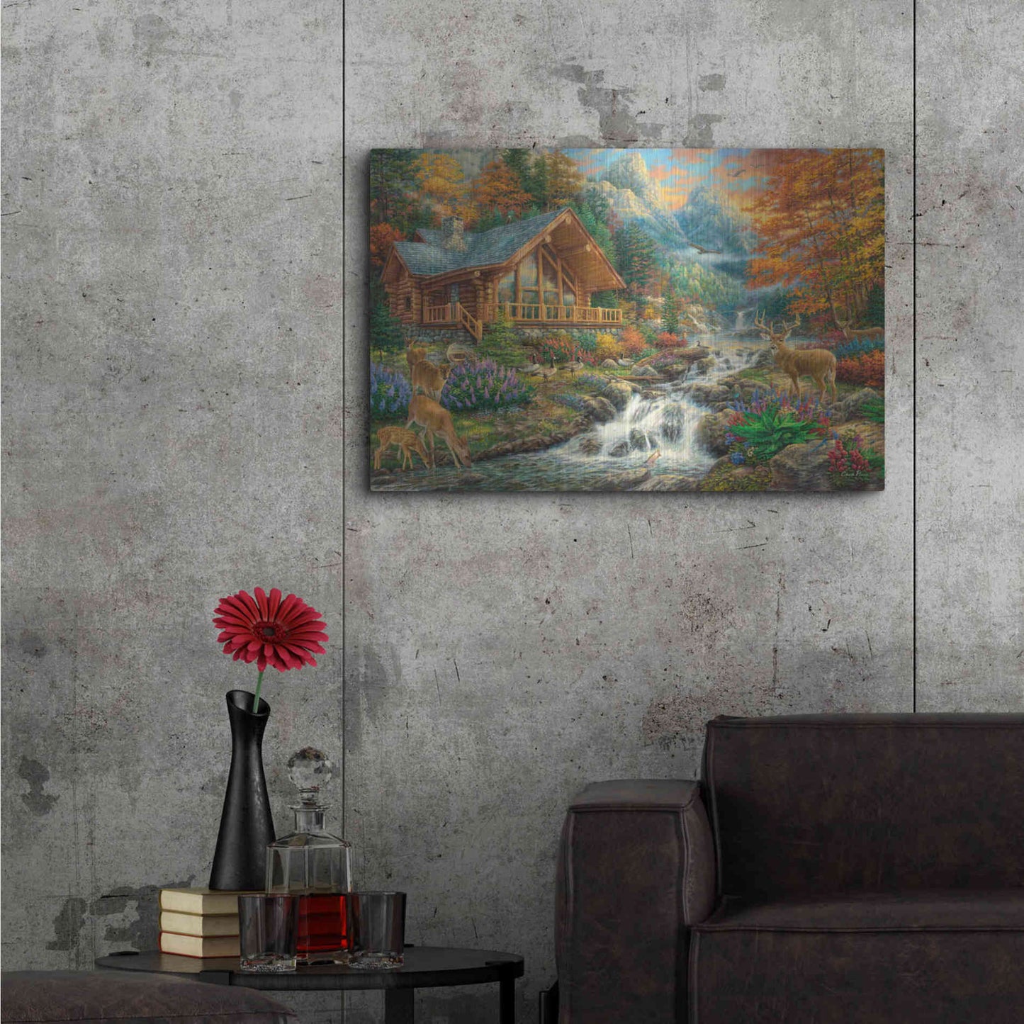 Luxe Metal Art 'Alpine Serenity' by Chuck Pinson, Metal Wall Art,36x24