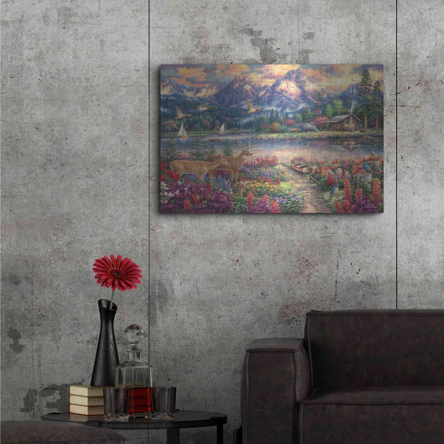 Luxe Metal Art 'Spring Mountain Majesty' by Chuck Pinson, Metal Wall Art,36x24