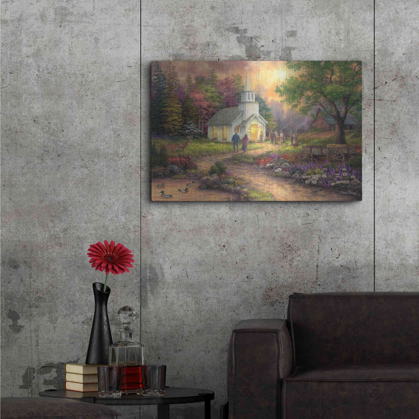 Luxe Metal Art 'Strength Along the Journey' by Chuck Pinson, Metal Wall Art,36x24