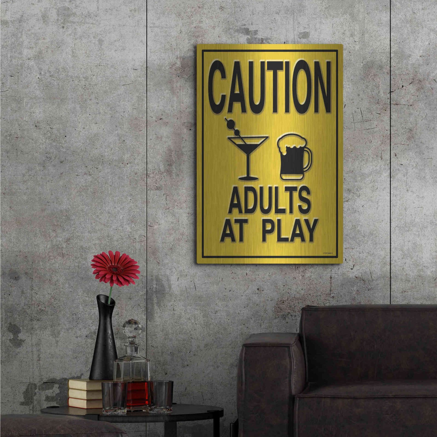 Luxe Metal Art 'Adults at Play I' by Ed Wargo, Metal Wall Art,24x36