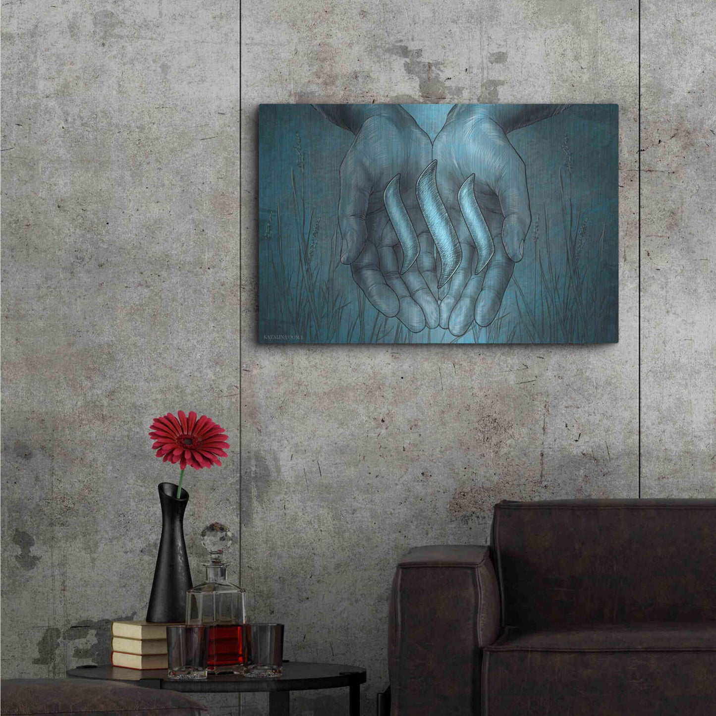 Luxe Metal Art 'Steem Crypto' by Katalina, Metal Wall Art,36x24