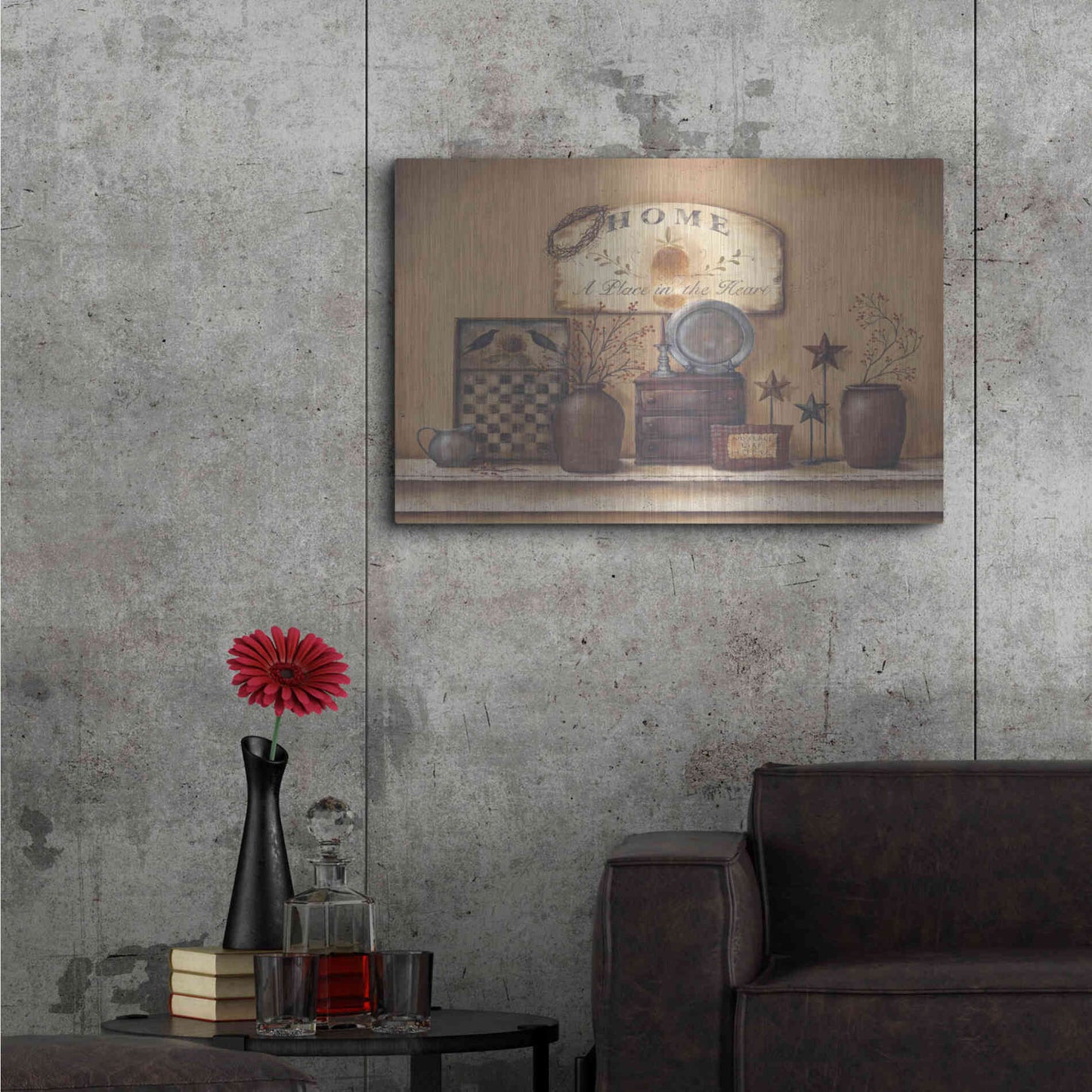 Luxe Metal Art 'Country Prims II' by Pam Britton, Metal Wall Art,36x24