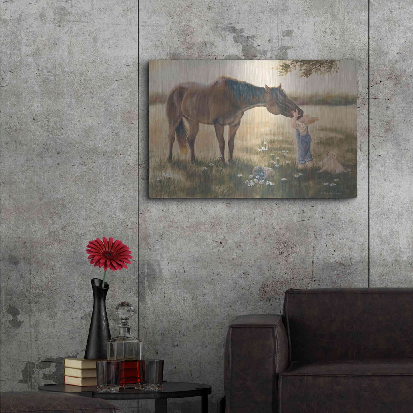 Luxe Metal Art 'Good Friends II' by Pam Britton, Metal Wall Art,36x24