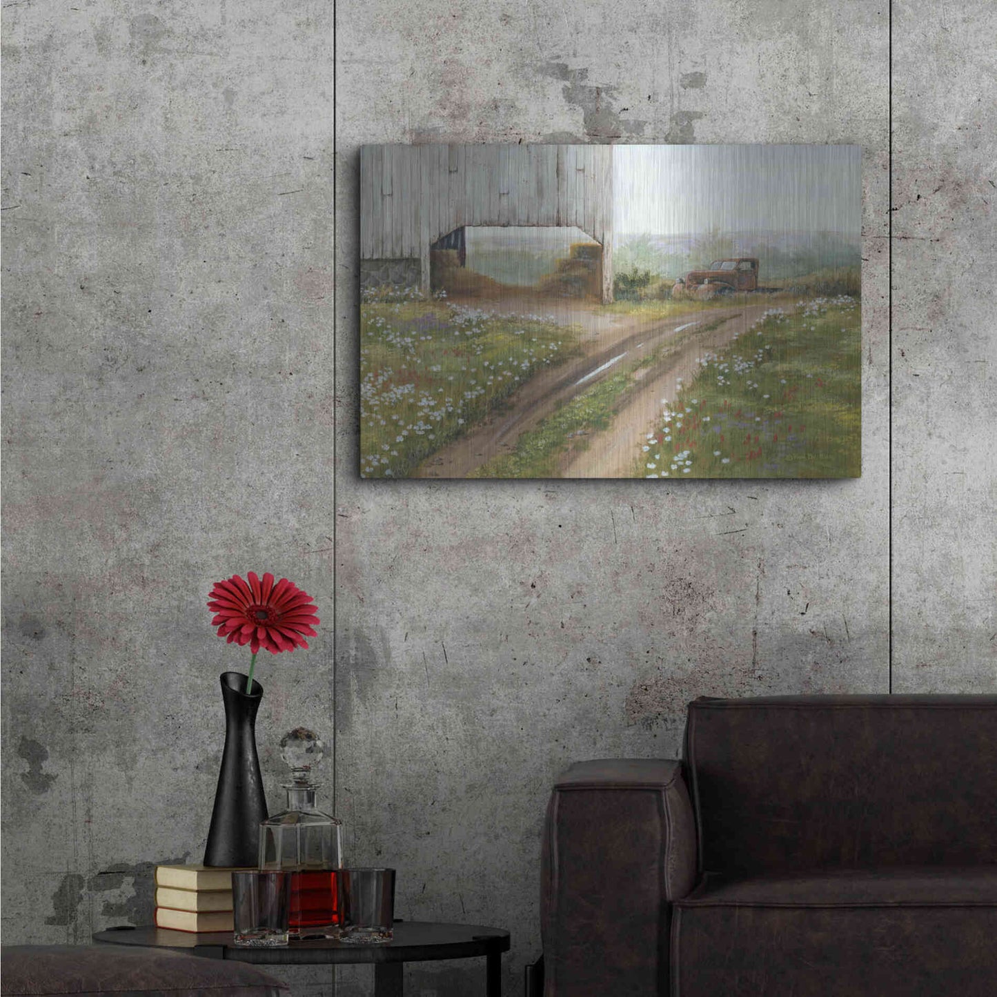 Luxe Metal Art 'The Old Flatbed' by Pam Britton, Metal Wall Art,36x24