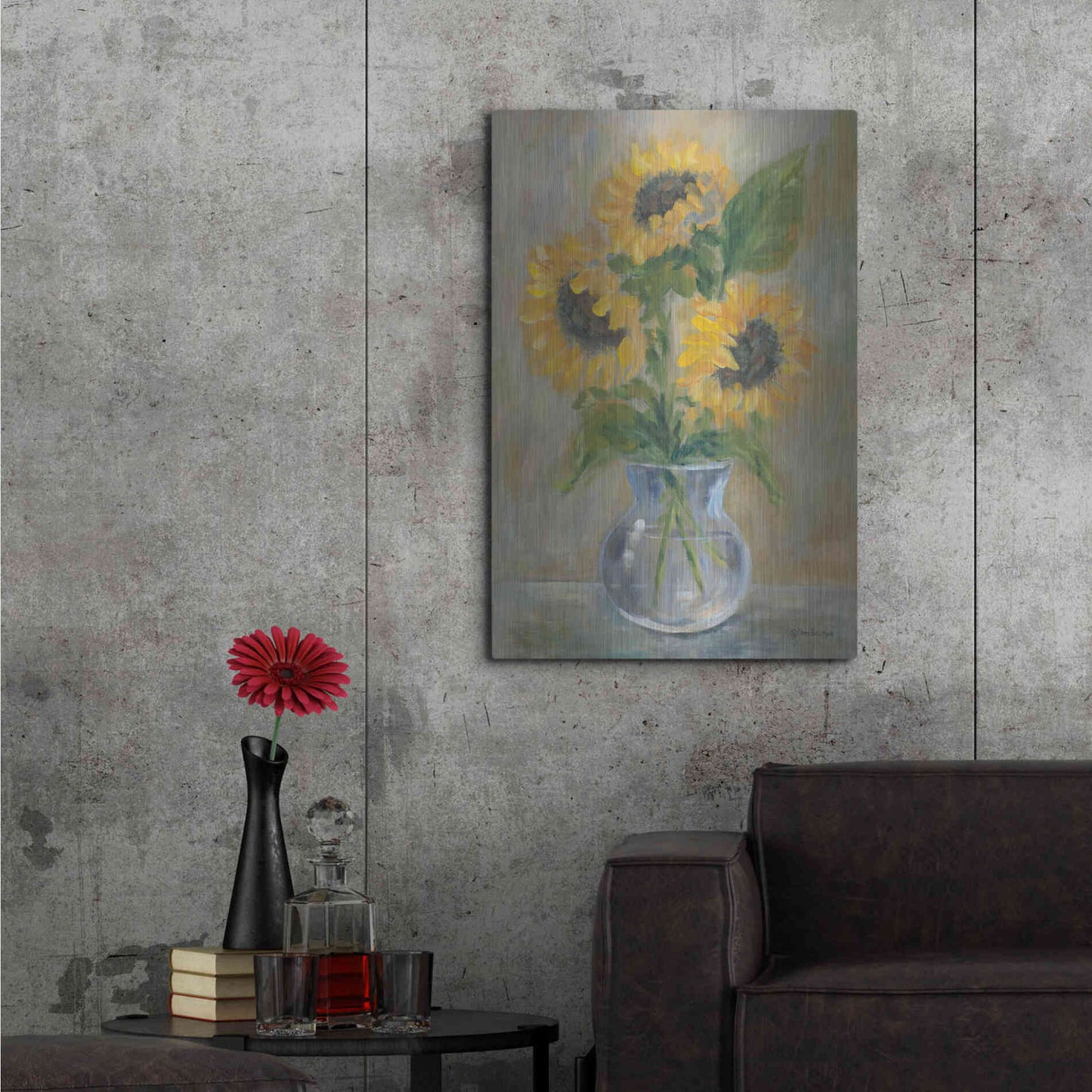 Luxe Metal Art 'Sunny Bouquet' by Pam Britton, Metal Wall Art,24x36