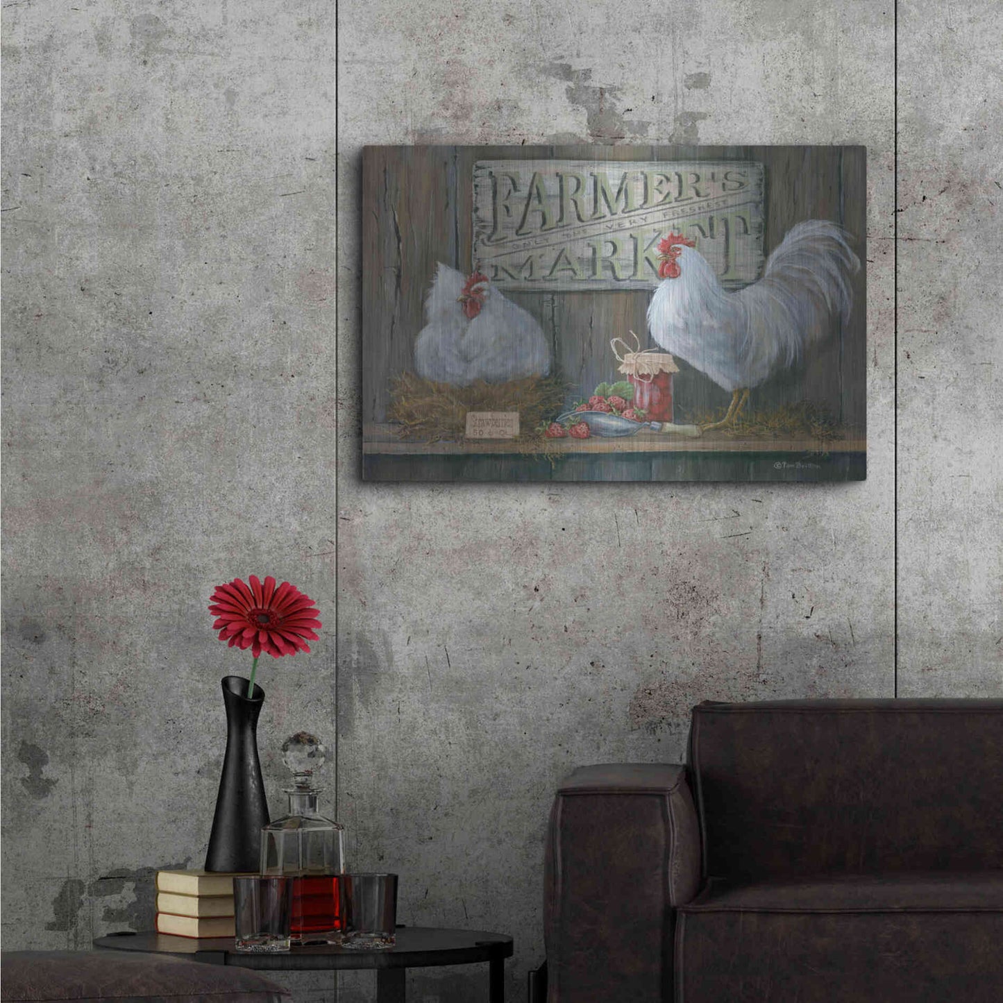 Luxe Metal Art 'Farmer's Market' by Pam Britton, Metal Wall Art,36x24