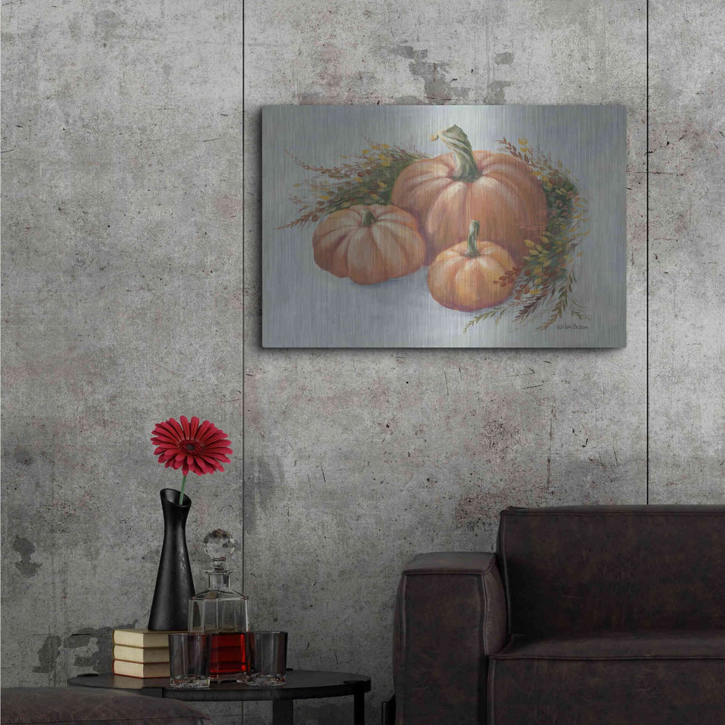 Luxe Metal Art 'Harvest Arrangement I' by Pam Britton, Metal Wall Art,36x24