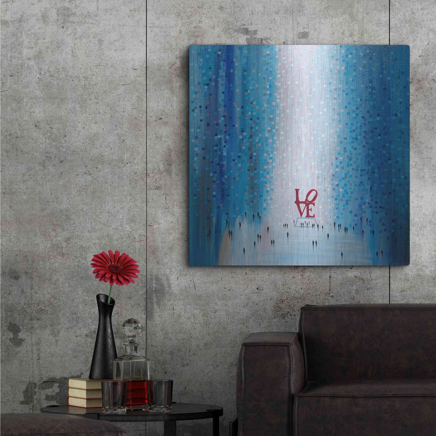 Luxe Metal Art 'In Love With You' by Ekaterina Ermilkina, Metal Wall Art,36x36