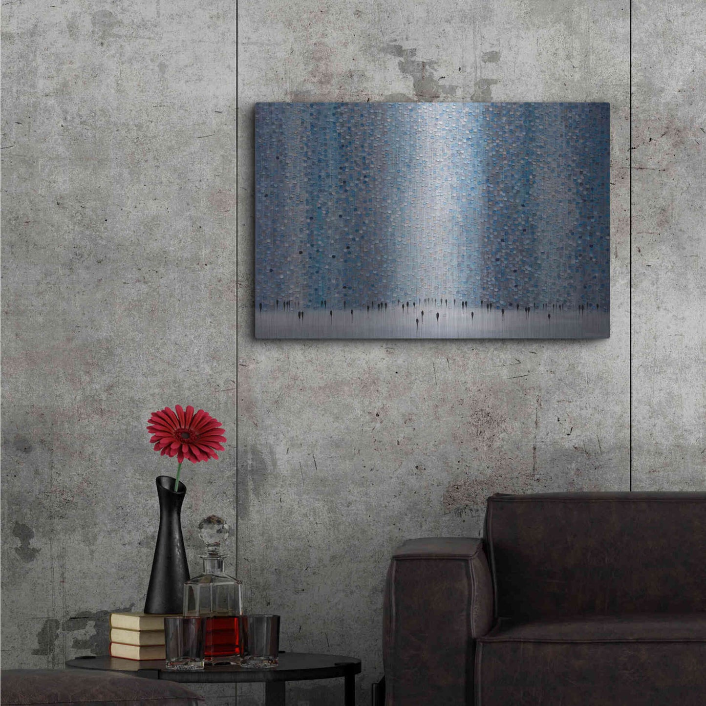 Luxe Metal Art 'Bluestone City' by Ekaterina Ermilkina, Metal Wall Art,36x24