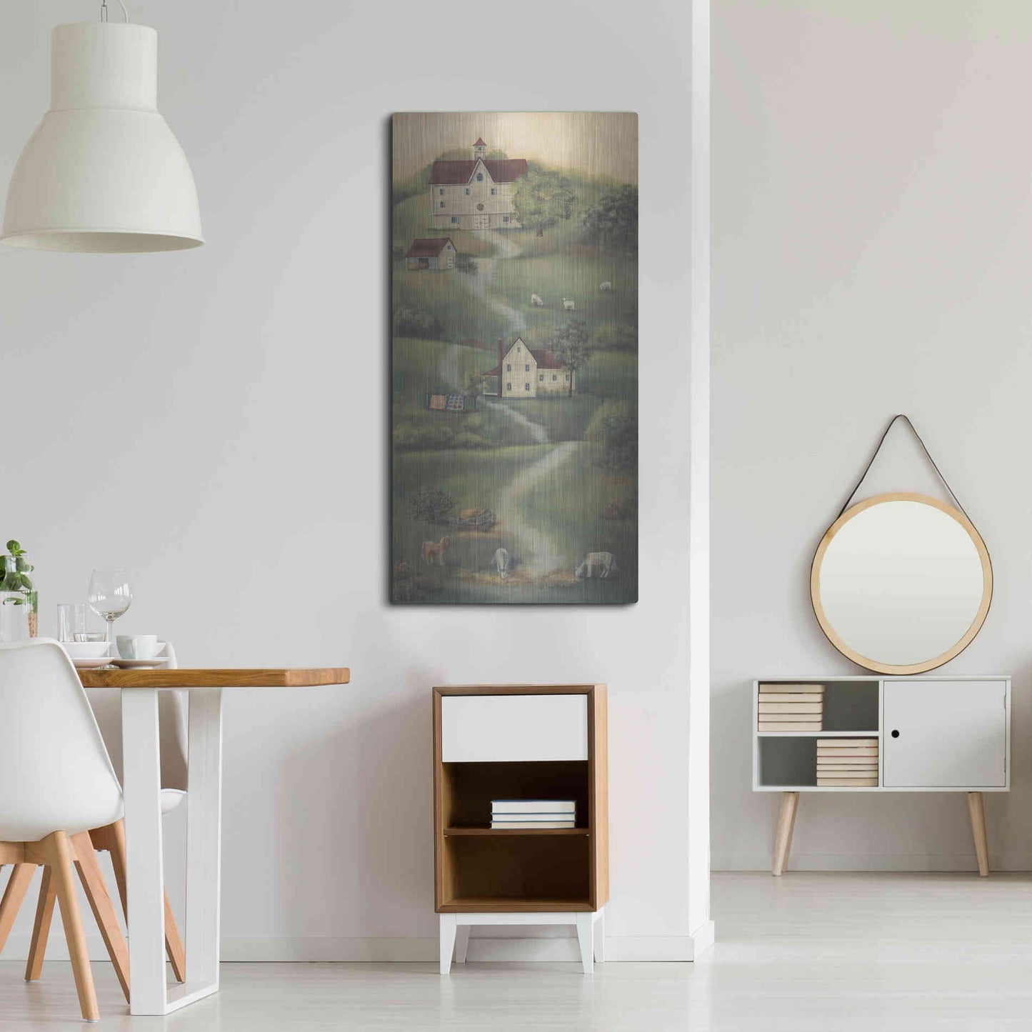 Luxe Metal Art 'Farm Life I' by Pam Britton, Metal Wall Art,24x48