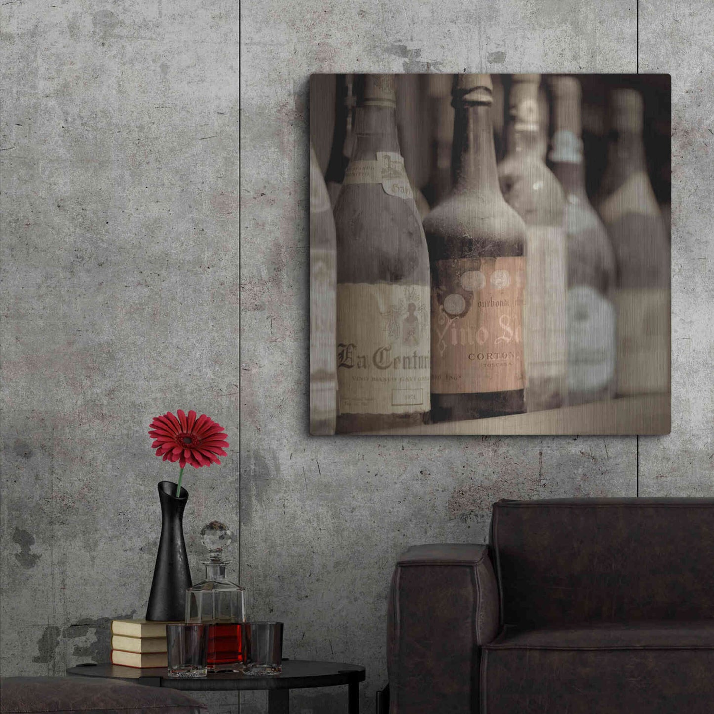 Luxe Metal Art 'Enoteca Cortona 1' by Alan Blaustein Metal Wall Art,36x36