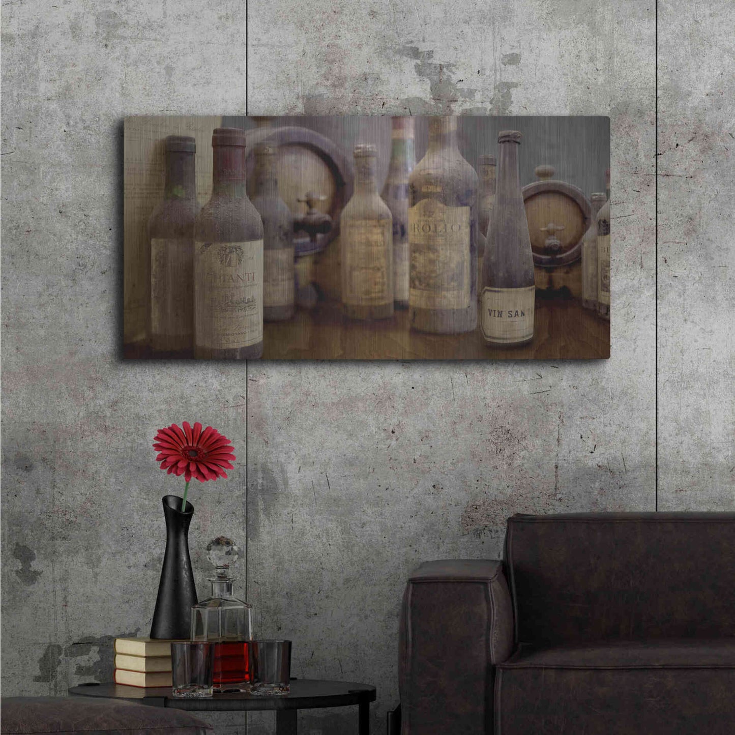 Luxe Metal Art 'Enoteca Cortona 5' by Alan Blaustein Metal Wall Art,48x24
