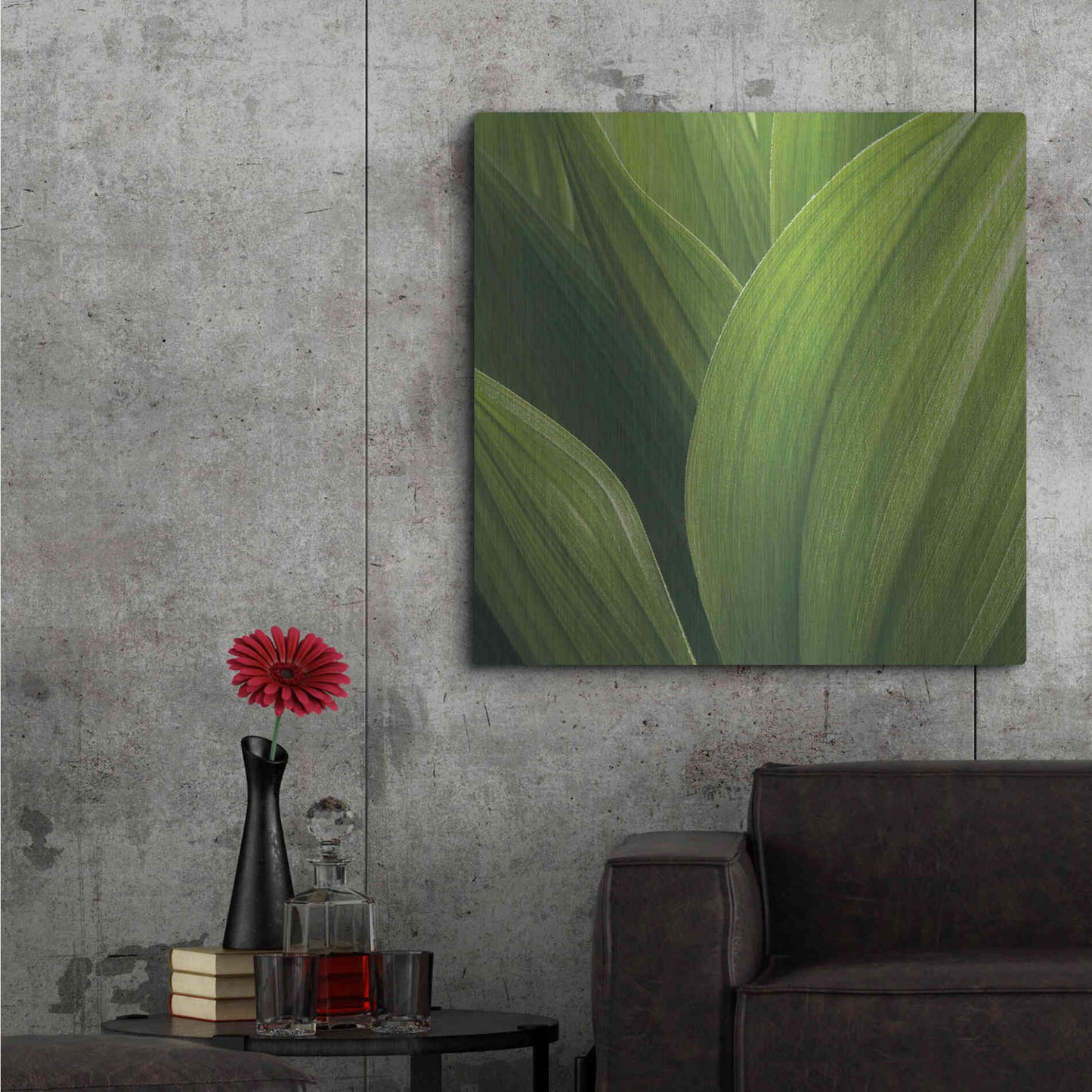 Luxe Metal Art 'Corn Lily' by Jan Bell Metal Wall Art,36x36