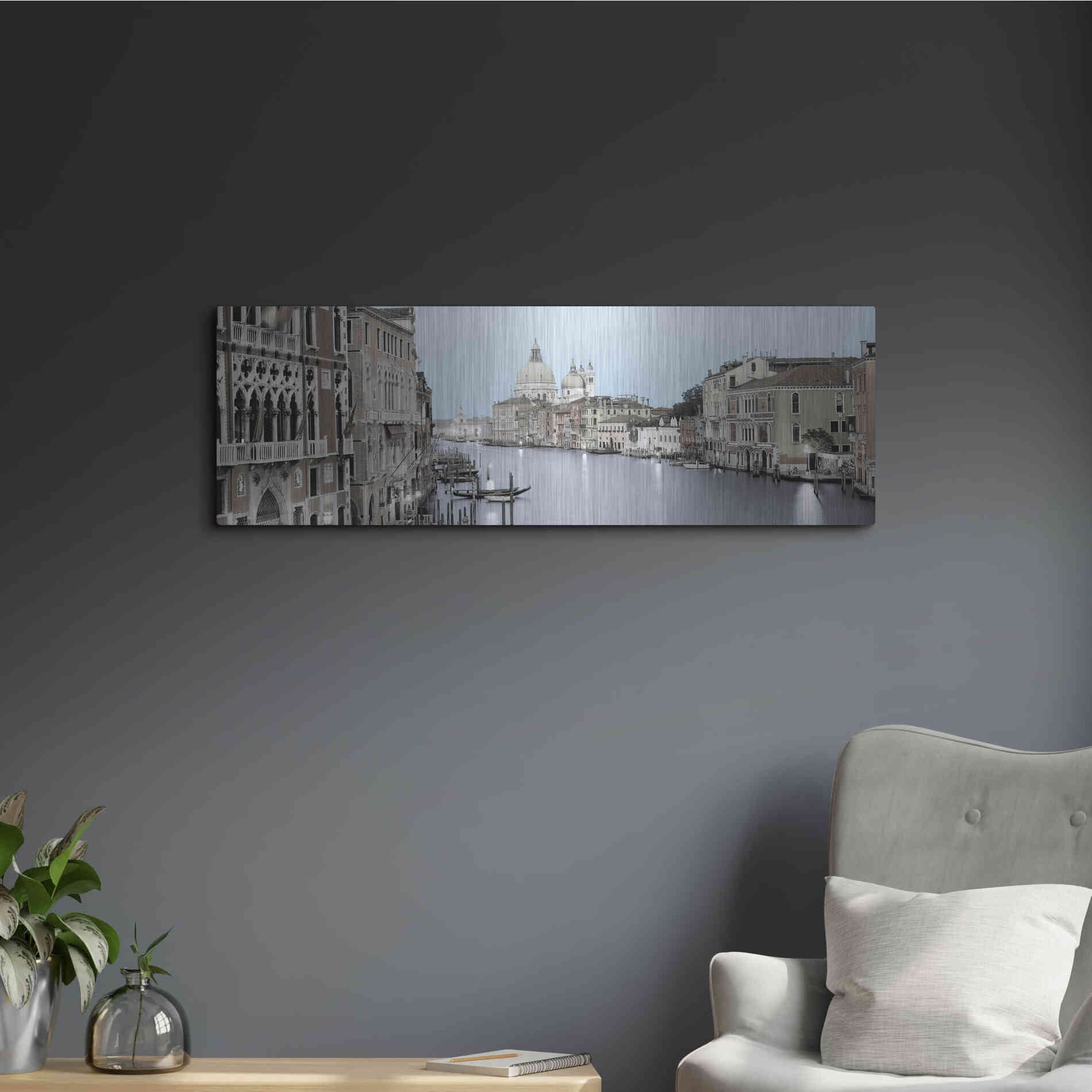 Luxe Metal Art 'Evening on the Grand Canal' by Alan Blaustein Metal Wall Art,36x12