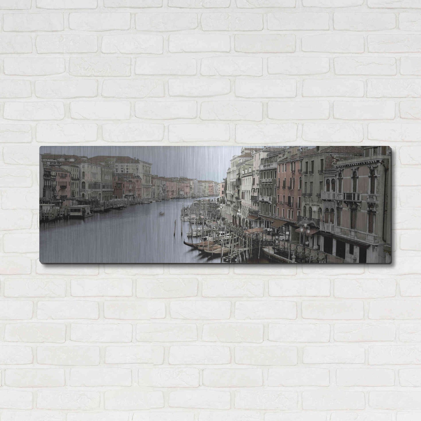 Luxe Metal Art 'Morning on the Grand Canal' by Alan Blaustein Metal Wall Art,48x16