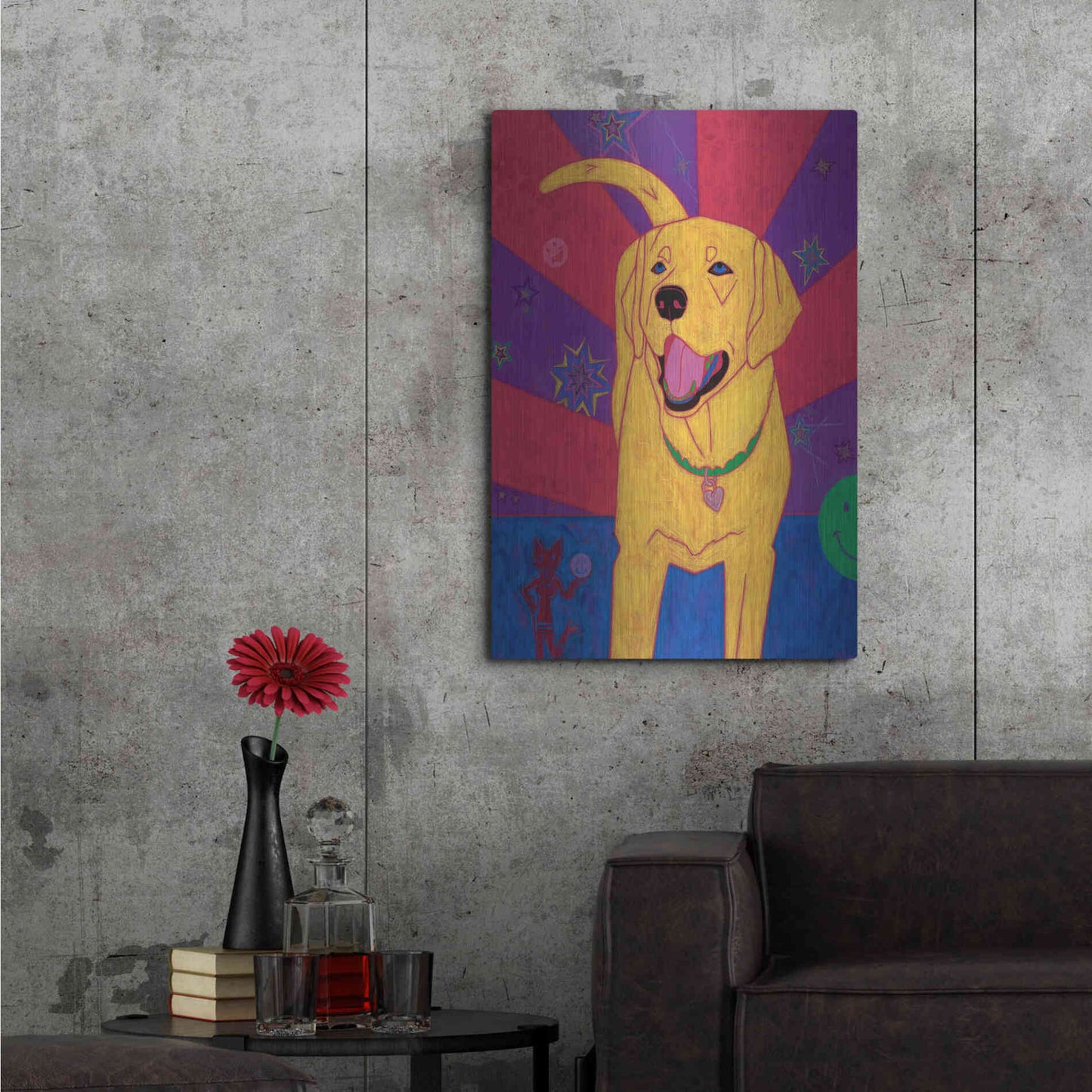 Luxe Metal Art 'Yellow Happiness' by Angela Bond Metal Wall Art,24x36