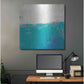 Luxe Metal Art 'Aqua White' by Don Bishop Metal Wall Art,36x36