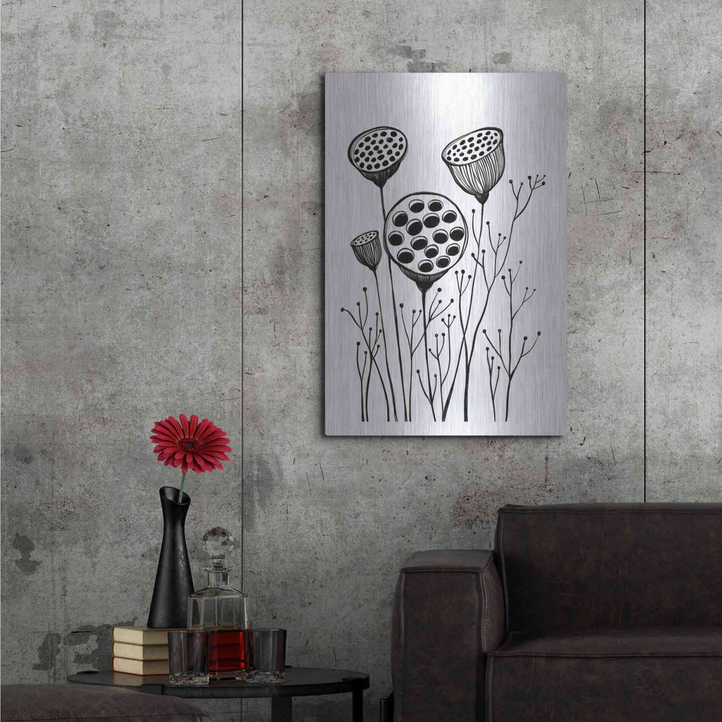 Luxe Metal Art 'Stem' by Ishita Banerjee Metal Wall Art,24x36