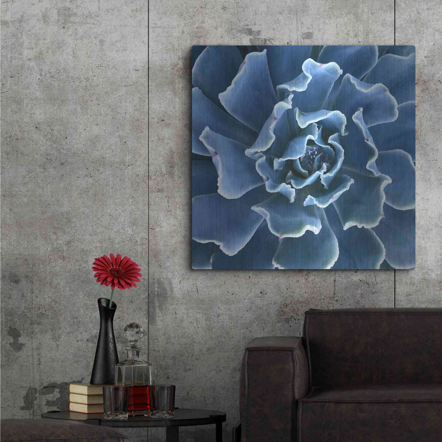 Luxe Metal Art 'Ruffled Edges' by Jan Bell Metal Wall Art,36x36