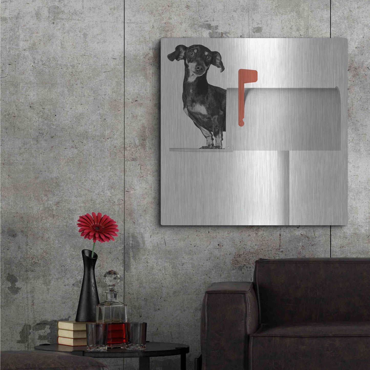 Luxe Metal Art 'You?ve Got Mail' by Jon Bertelli Metal Wall Art,36x36