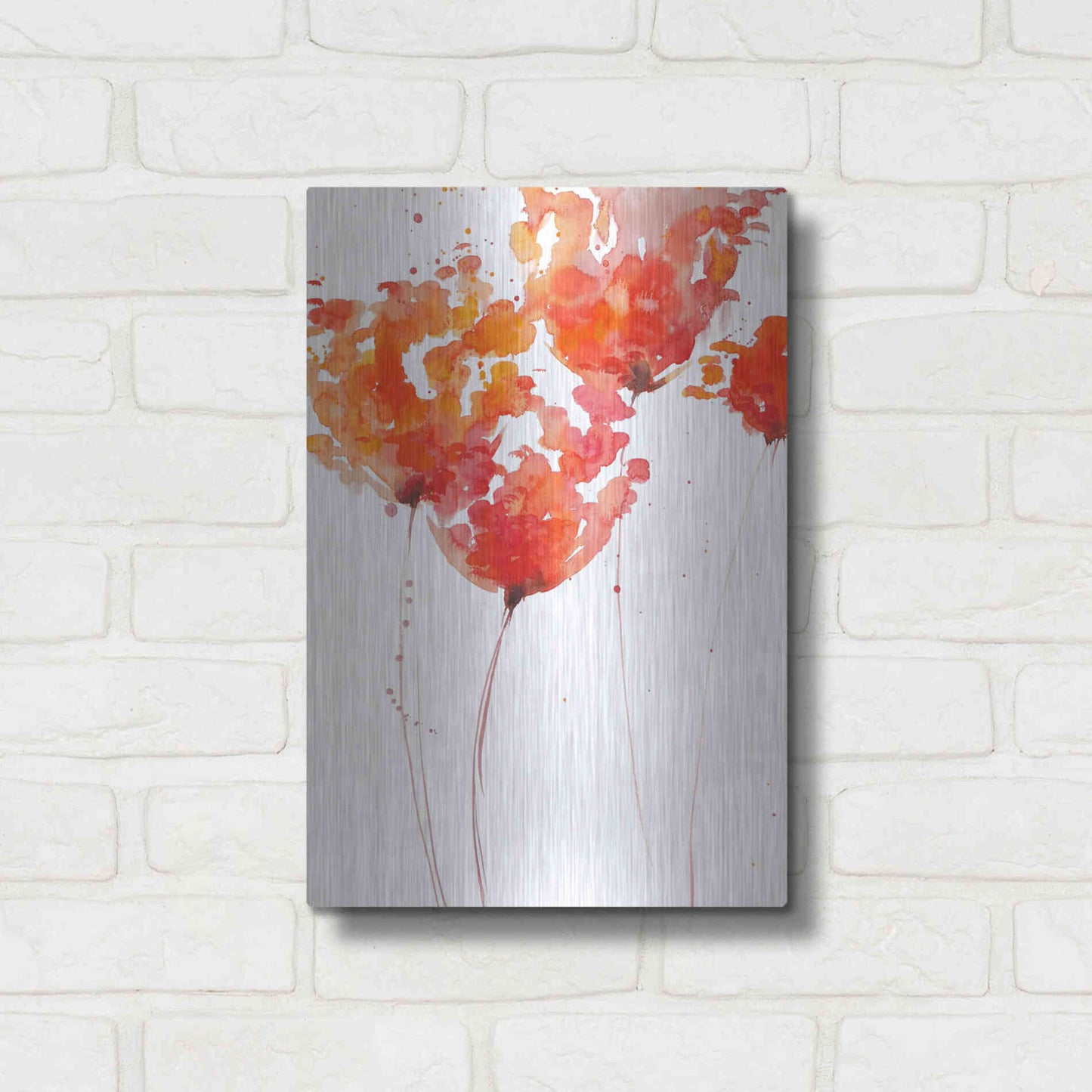 Luxe Metal Art 'Tangerine Tango 1' by Lesia Binkin Metal Wall Art,12x16