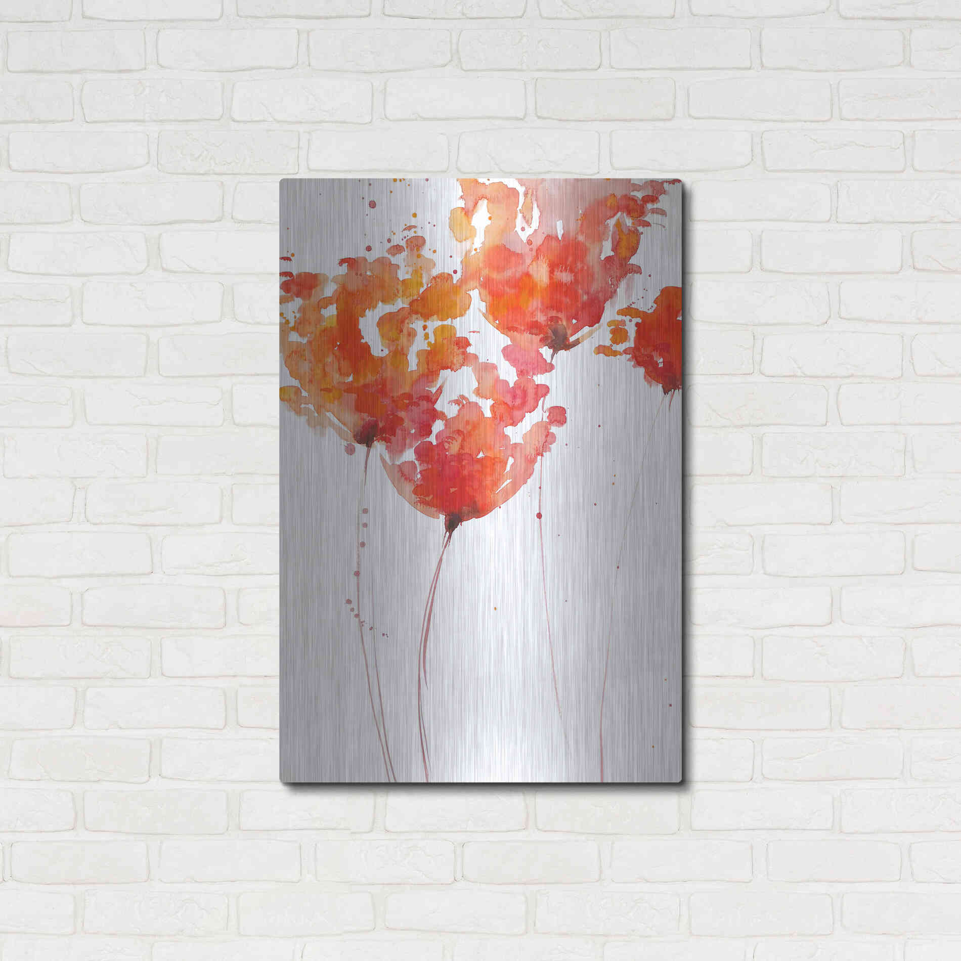 Luxe Metal Art 'Tangerine Tango 1' by Lesia Binkin Metal Wall Art,24x36
