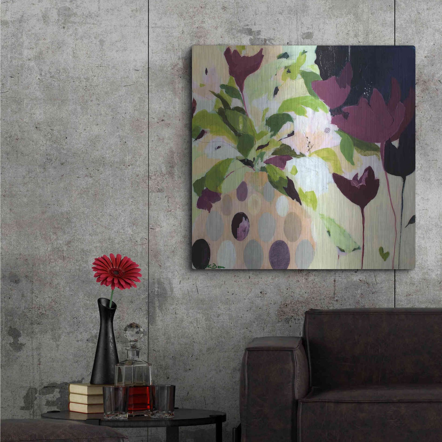 Luxe Metal Art 'Amelia' by Pamela K. Beer Metal Wall Art,36x36