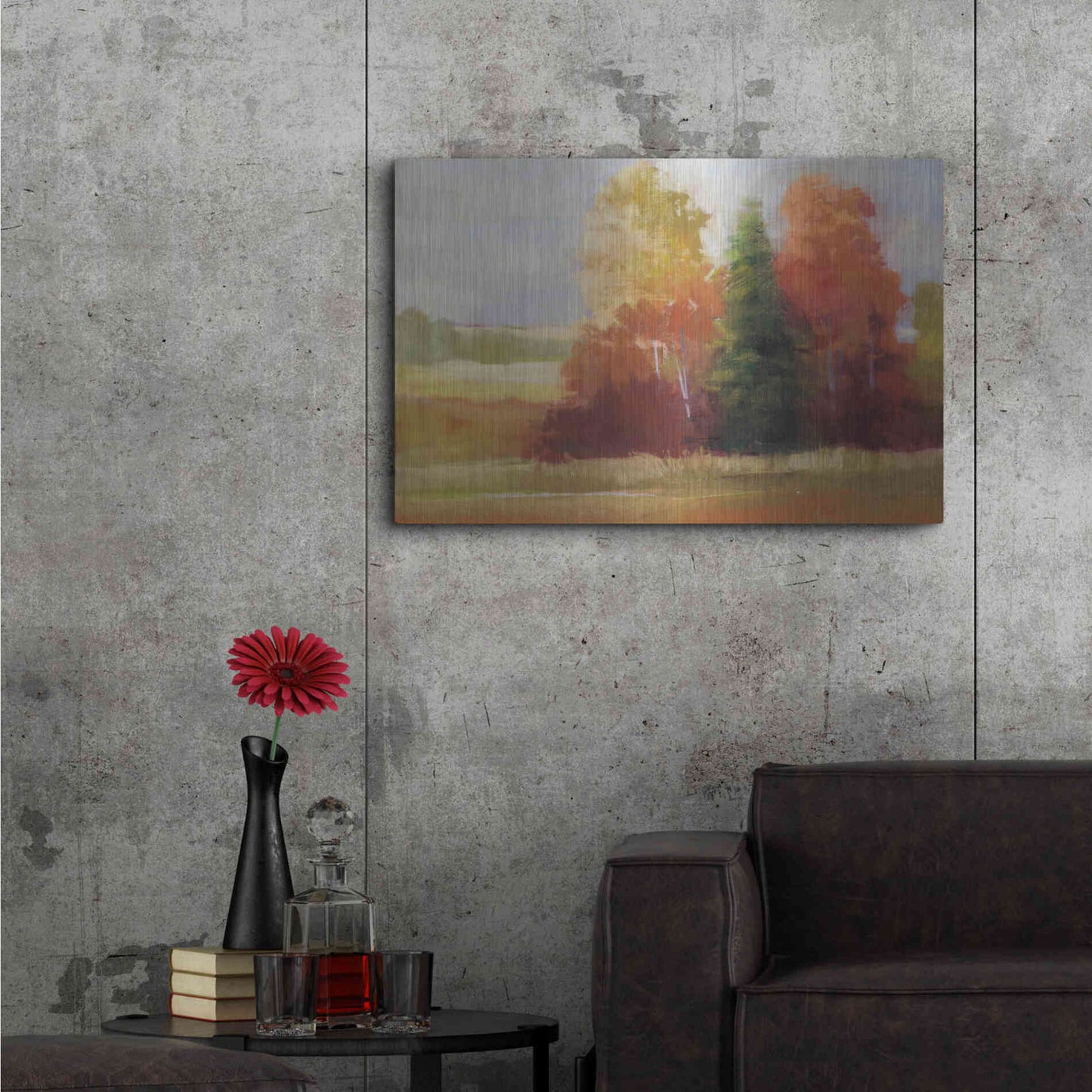 Luxe Metal Art 'Autumn Leaves' by Carol Rowan, Metal Wall Art,36x24