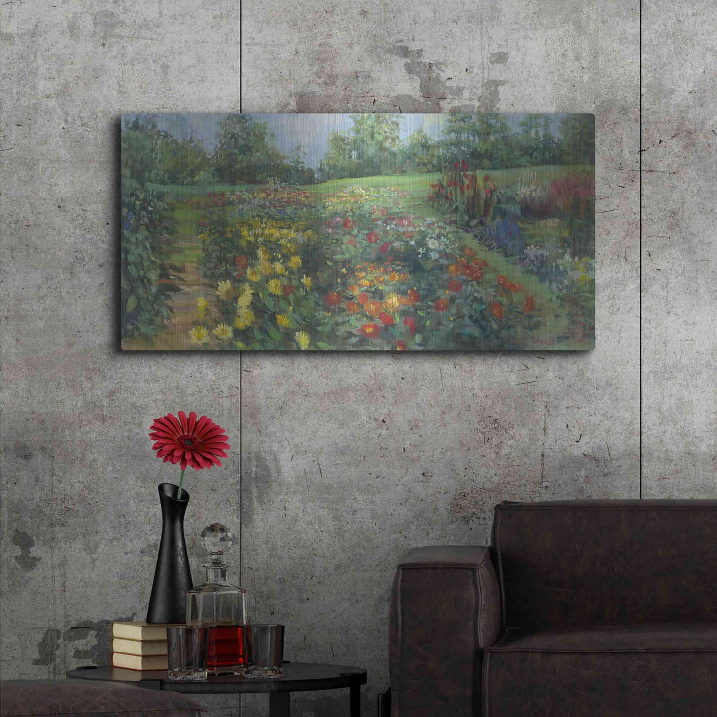 Luxe Metal Art 'The Picnic Place' by Carol Rowan, Metal Wall Art,48x24