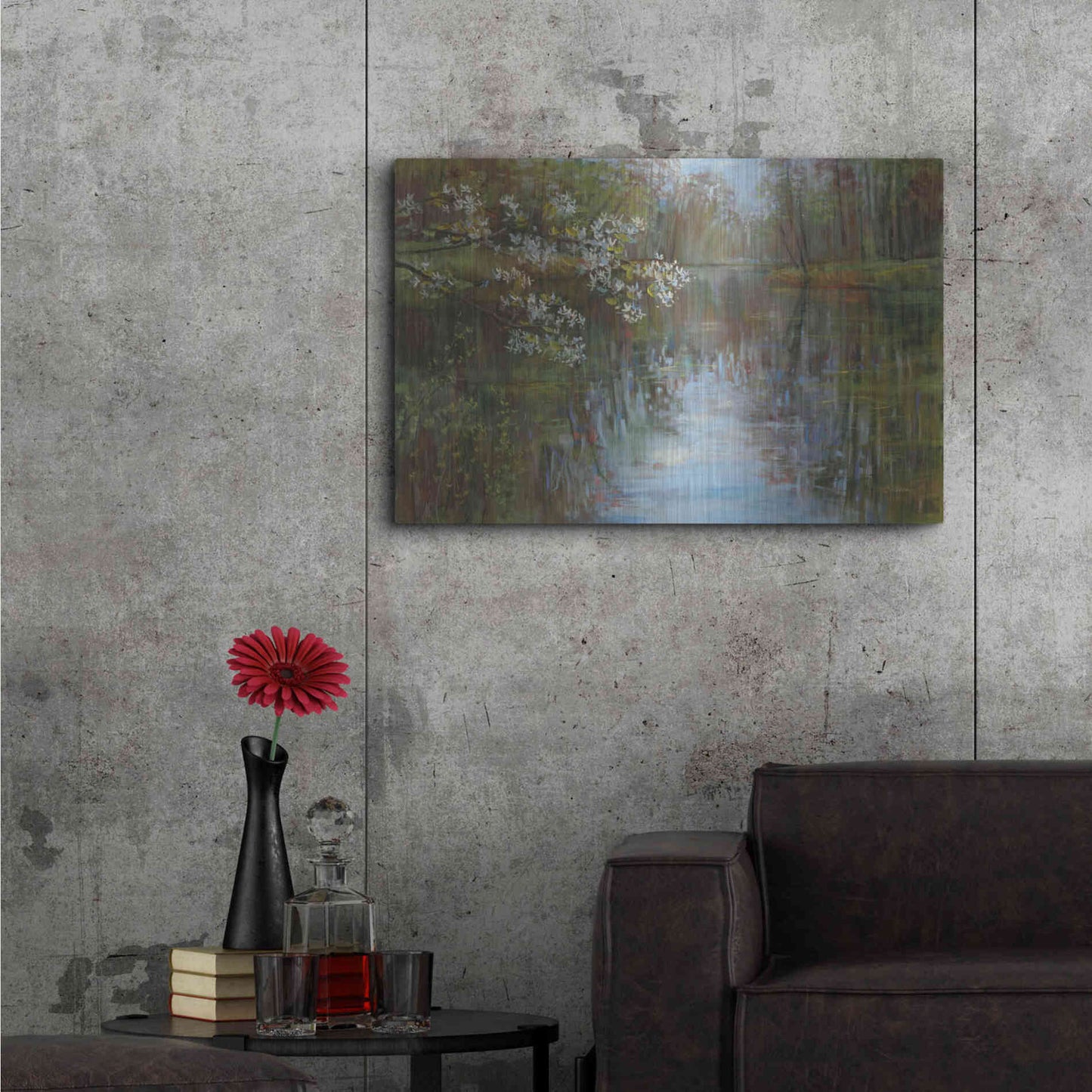 Luxe Metal Art 'Spring Reflection' by Carol Rowan, Metal Wall Art,36x24