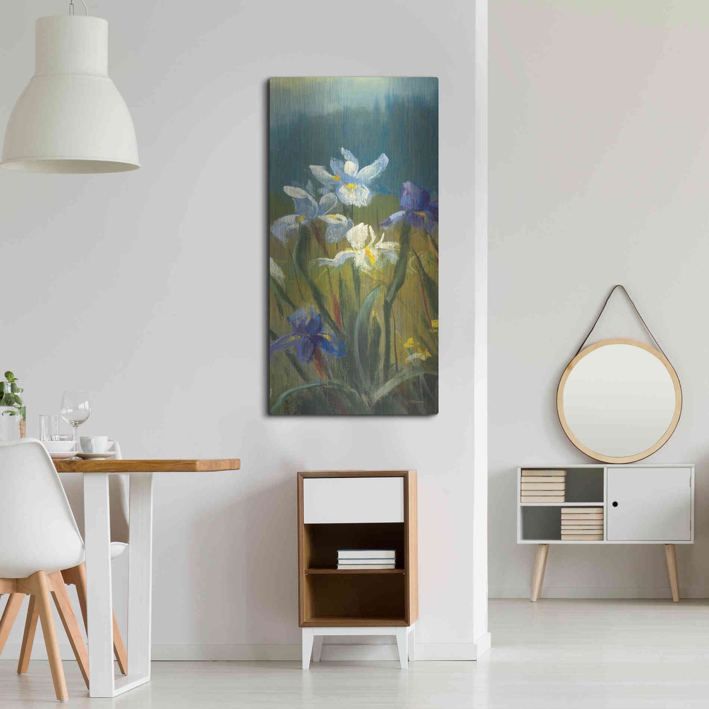 Luxe Metal Art 'Wild Iris III' by Carol Rowan, Metal Wall Art,24x48