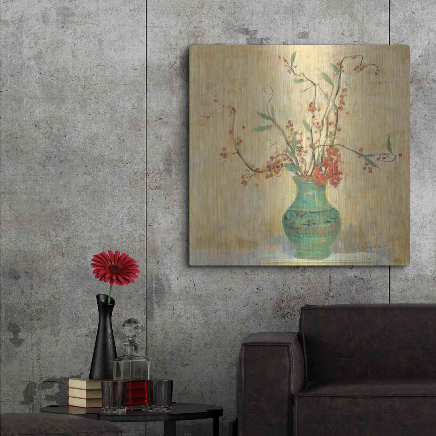 Luxe Metal Art 'Bittersweet II V2' by Carol Rowan, Metal Wall Art,36x36