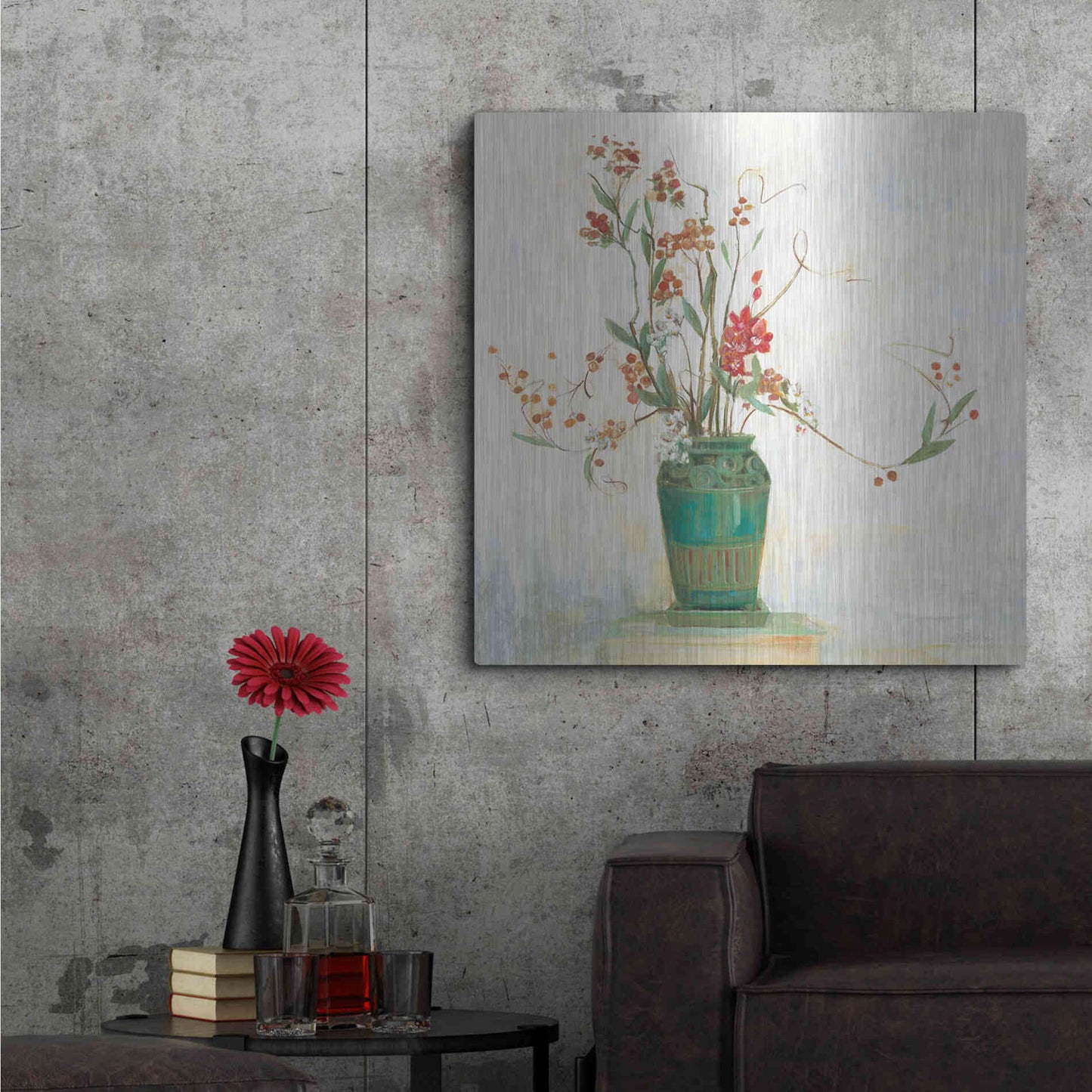 Luxe Metal Art 'Bittersweet I V2 White' by Carol Rowan, Metal Wall Art,36x36