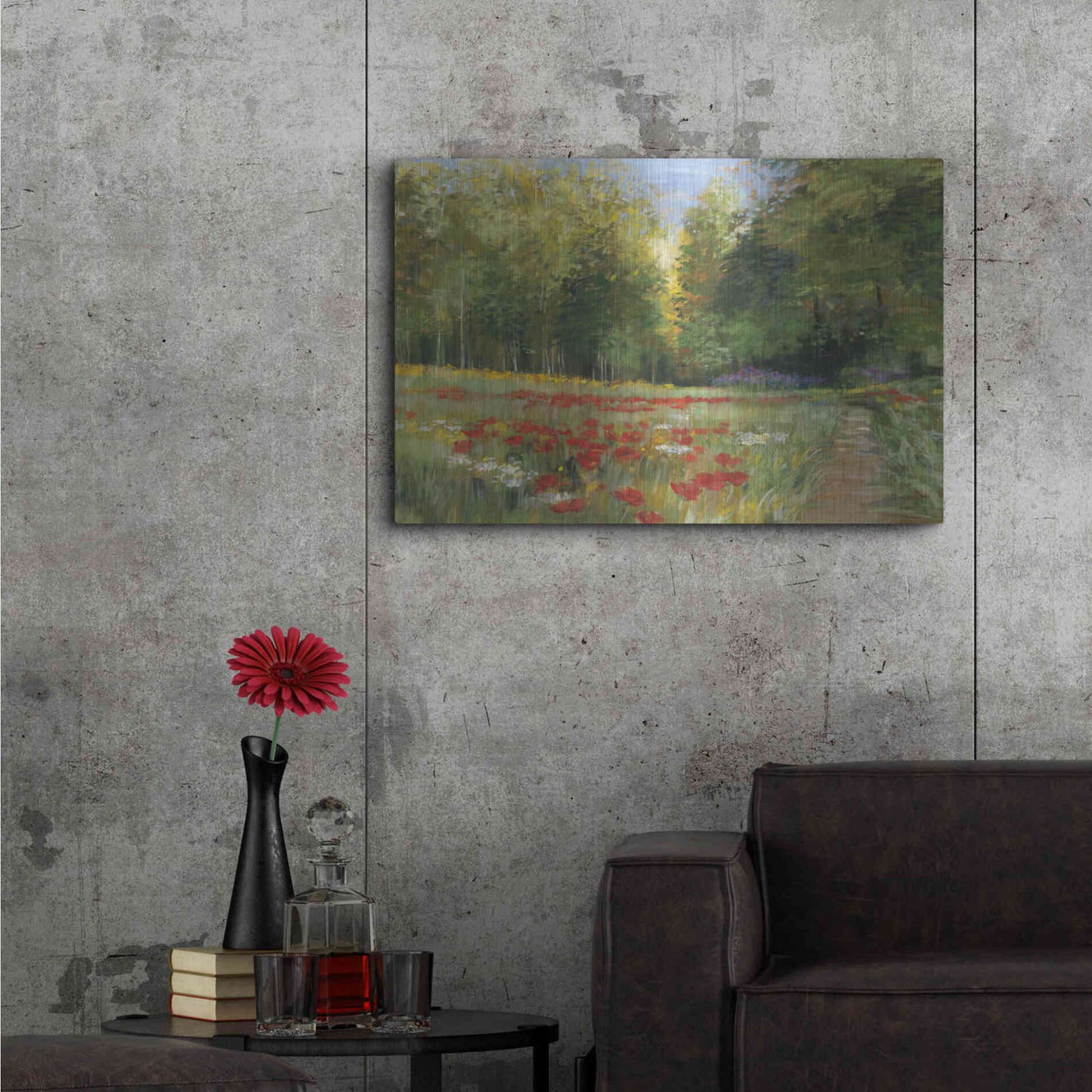 Luxe Metal Art 'Field Of Flowers Crop' by Carol Rowan, Metal Wall Art,36x24