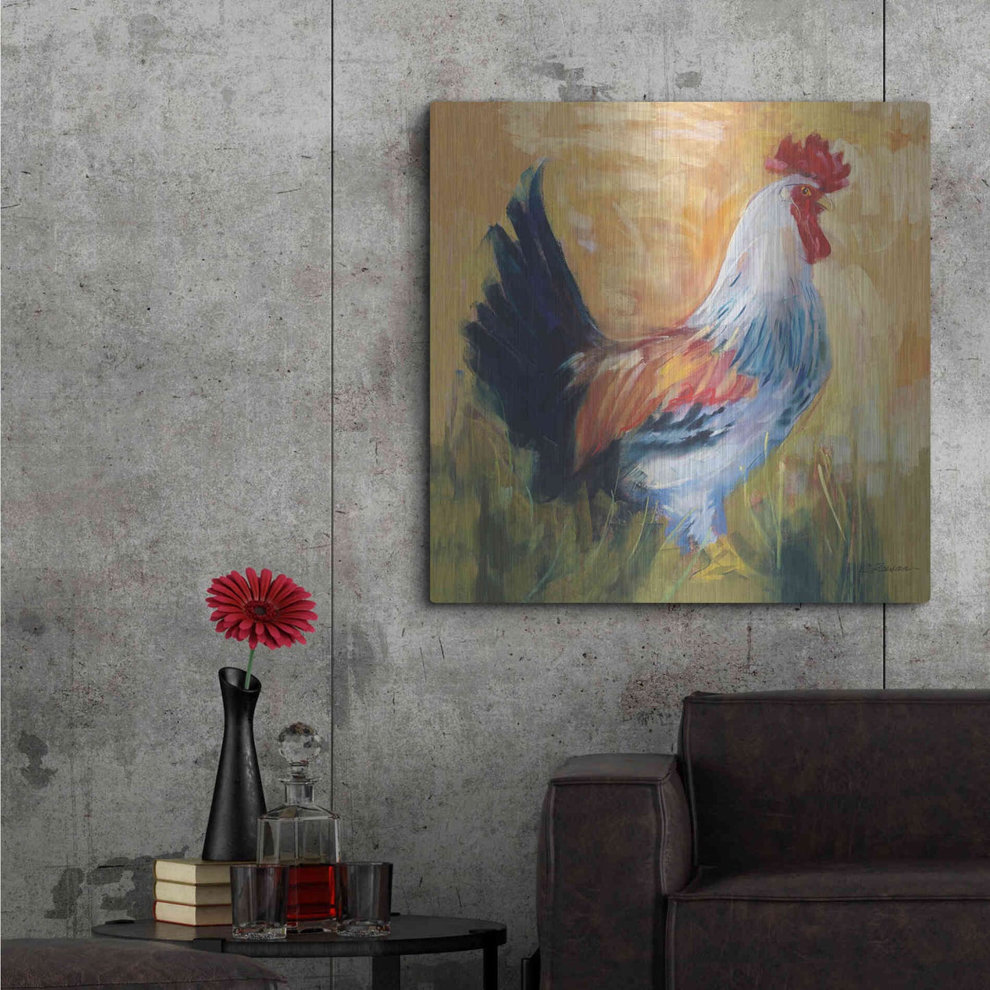 Luxe Metal Art 'Horace' by Carol Rowan, Metal Wall Art,36x36