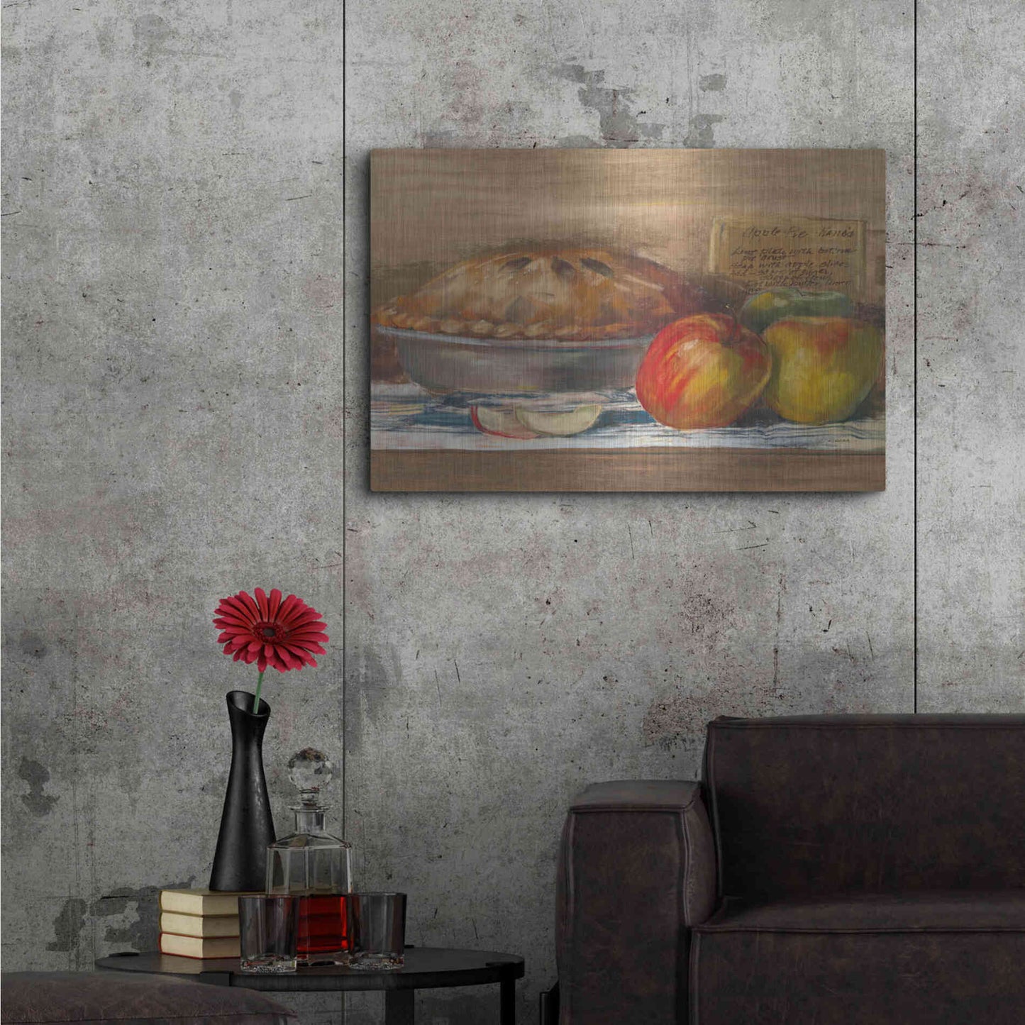 Luxe Metal Art 'Apple Pie' by Carol Rowan, Metal Wall Art,36x24
