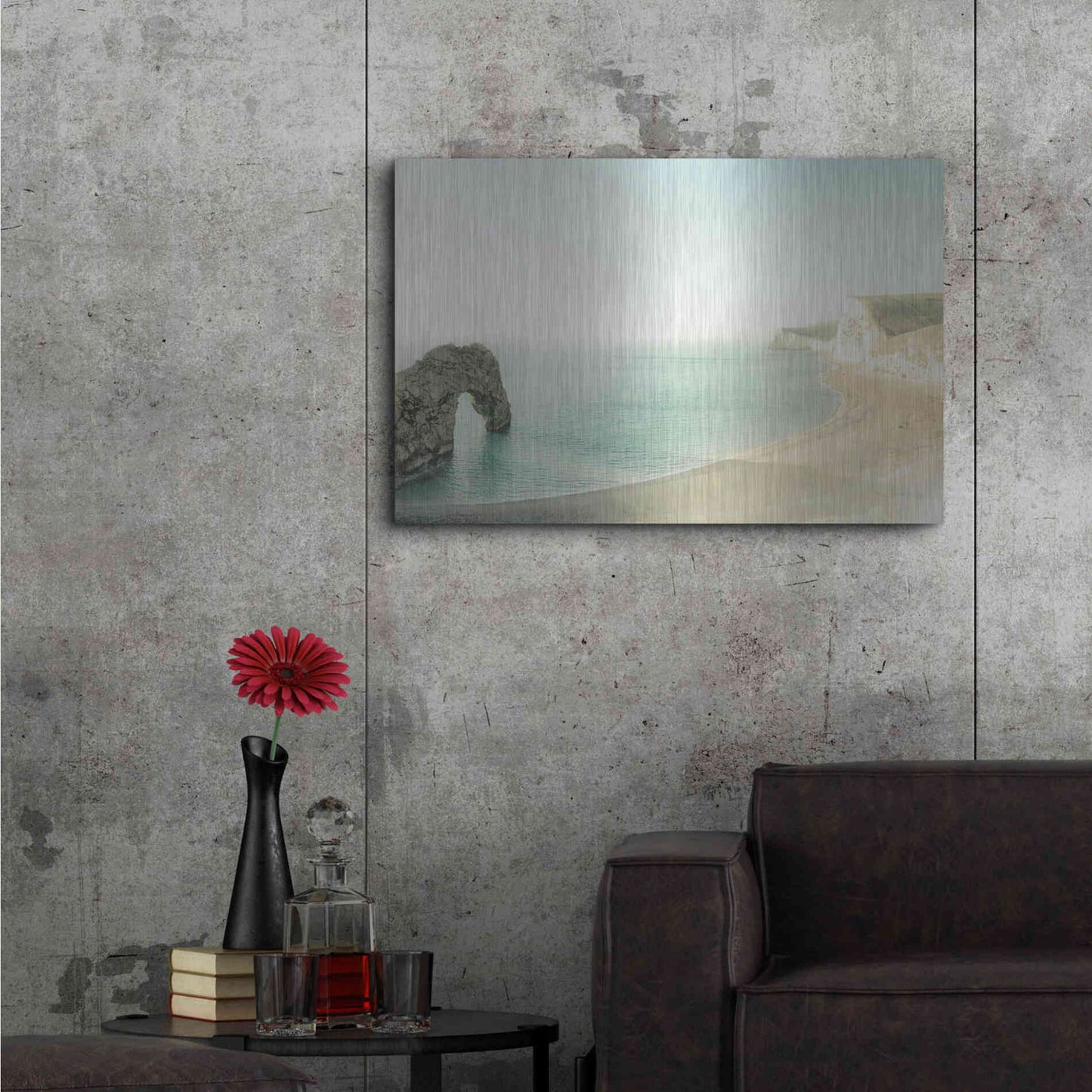 Luxe Metal Art 'The Jurassic Coast' by Keri Bevan, Metal Wall Art,36x24