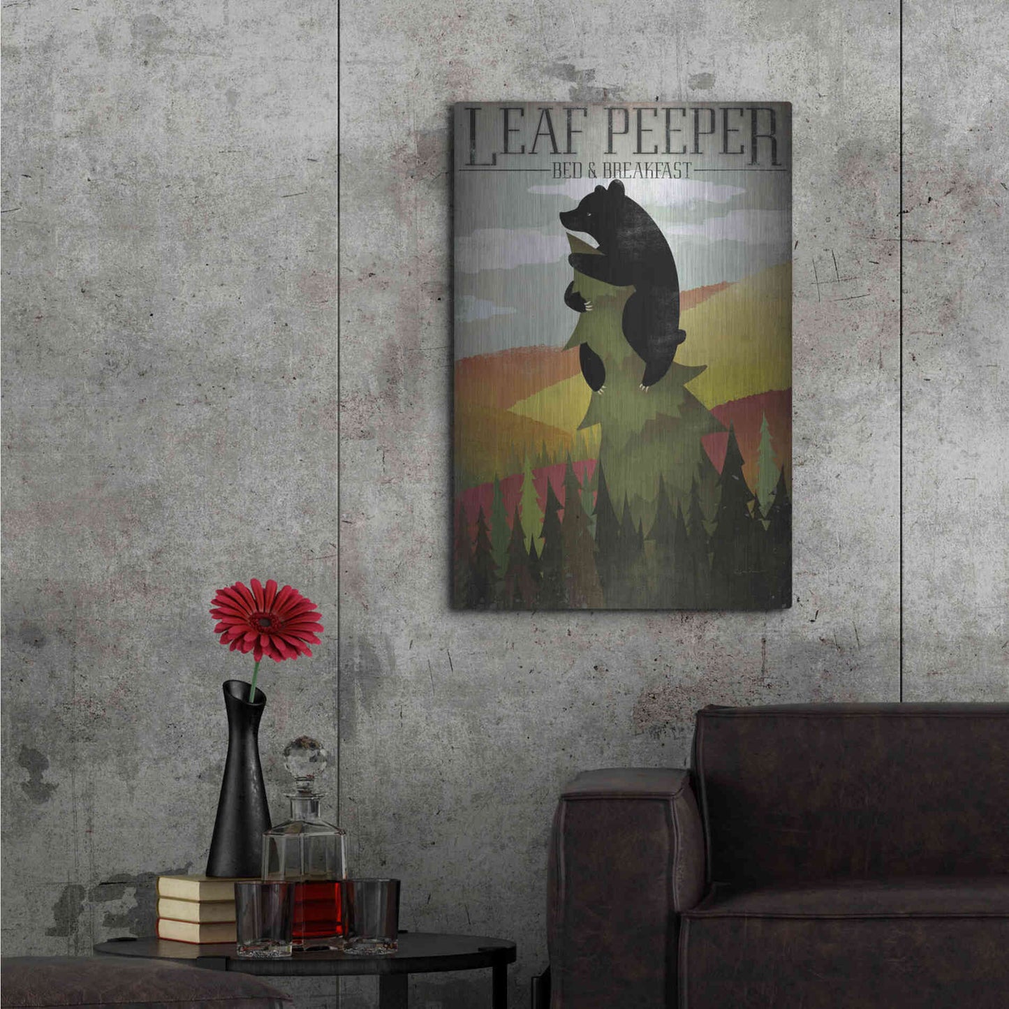 Luxe Metal Art 'Leaf Peeper' by Ryan Fowler, Metal Wall Art,24x36