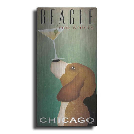 Luxe Metal Art 'Beagle Martini' by Ryan Fowler, Metal Wall Art
