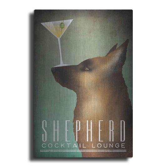 Luxe Metal Art 'Shepherd Martini 2' by Ryan Fowler, Metal Wall Art