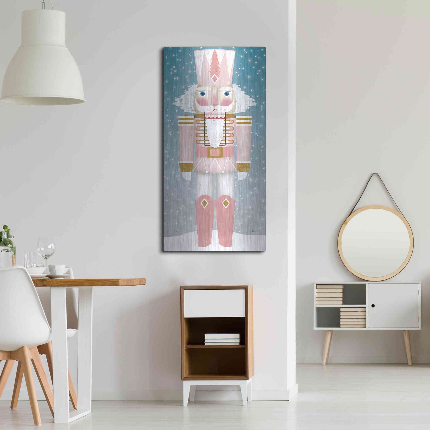 Luxe Metal Art 'Nutcracker II Blush' by Ryan Fowler, Metal Wall Art,24x48