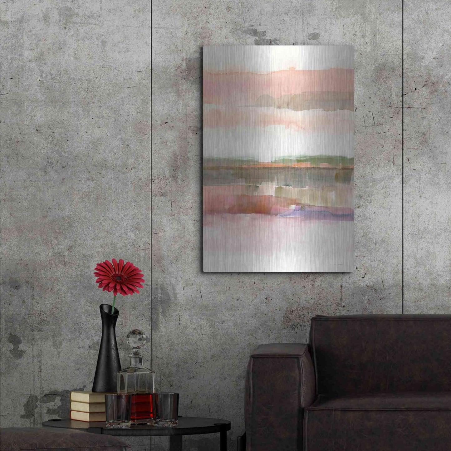 Luxe Metal Art 'Influence Of Line And Color Crop' by Mike Schick, Metal Wall Art,24x36
