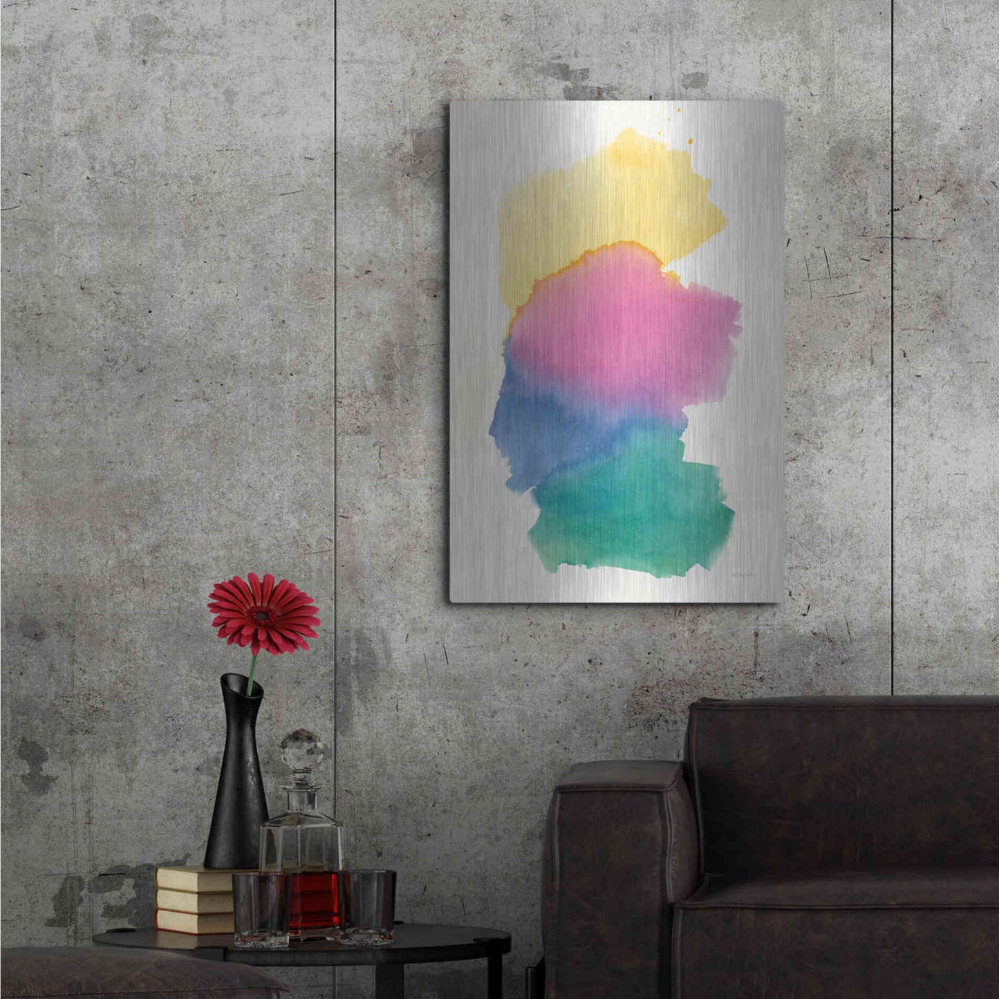 Luxe Metal Art 'Colorburst II' by Mike Schick, Metal Wall Art,24x36