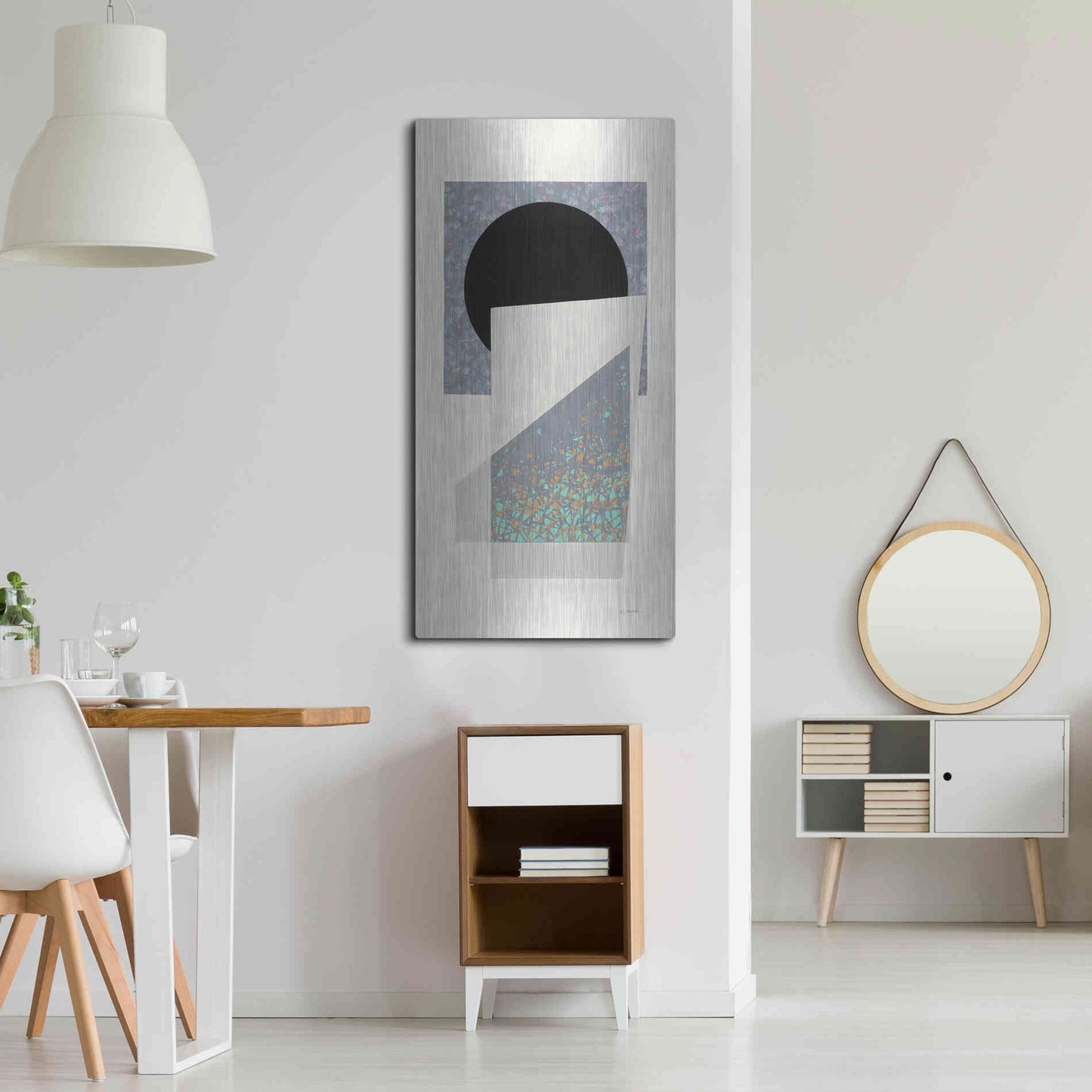 Luxe Metal Art 'Full Moon I V2 Panel' by Mike Schick, Metal Wall Art,24x48