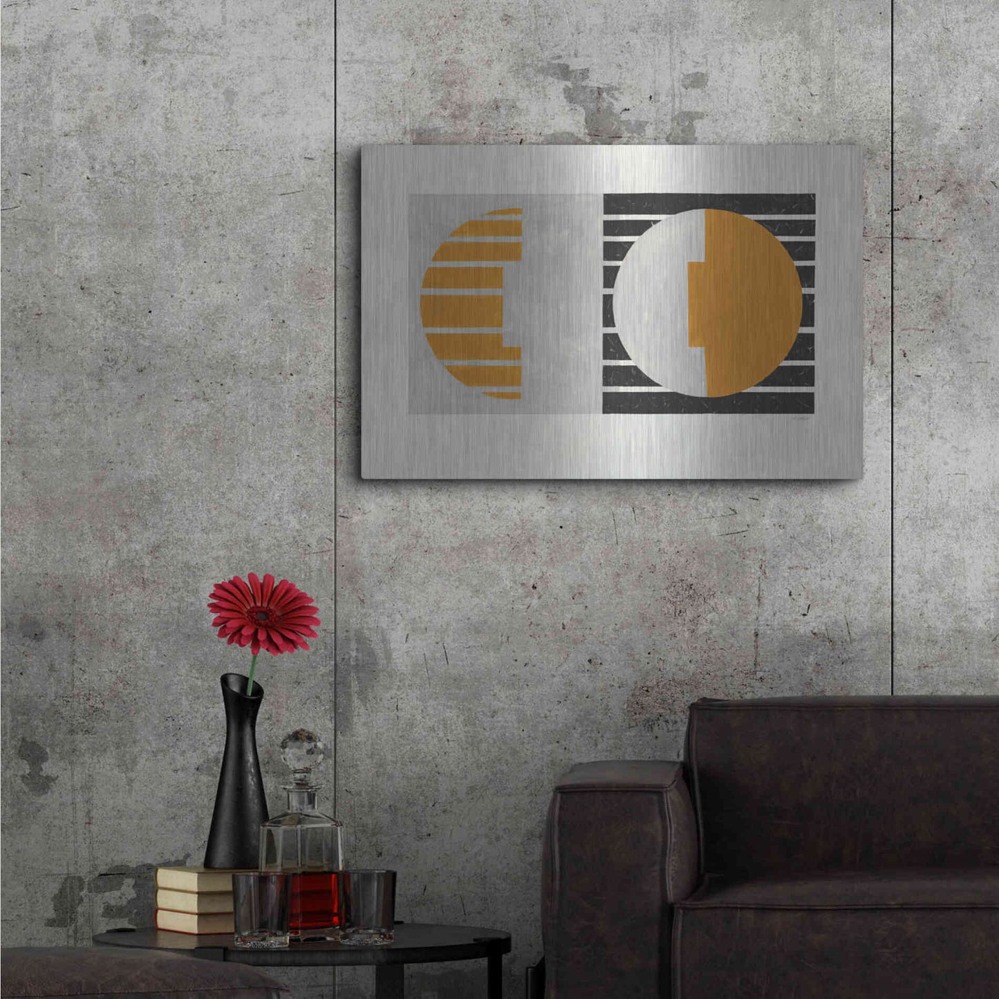 Luxe Metal Art 'Latitude V2' by Mike Schick, Metal Wall Art,36x24
