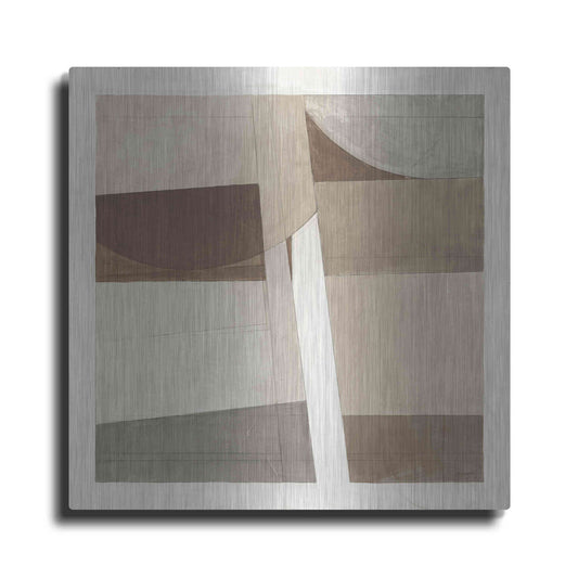 Luxe Metal Art 'Sunny Side Up Brown' by Mike Schick, Metal Wall Art