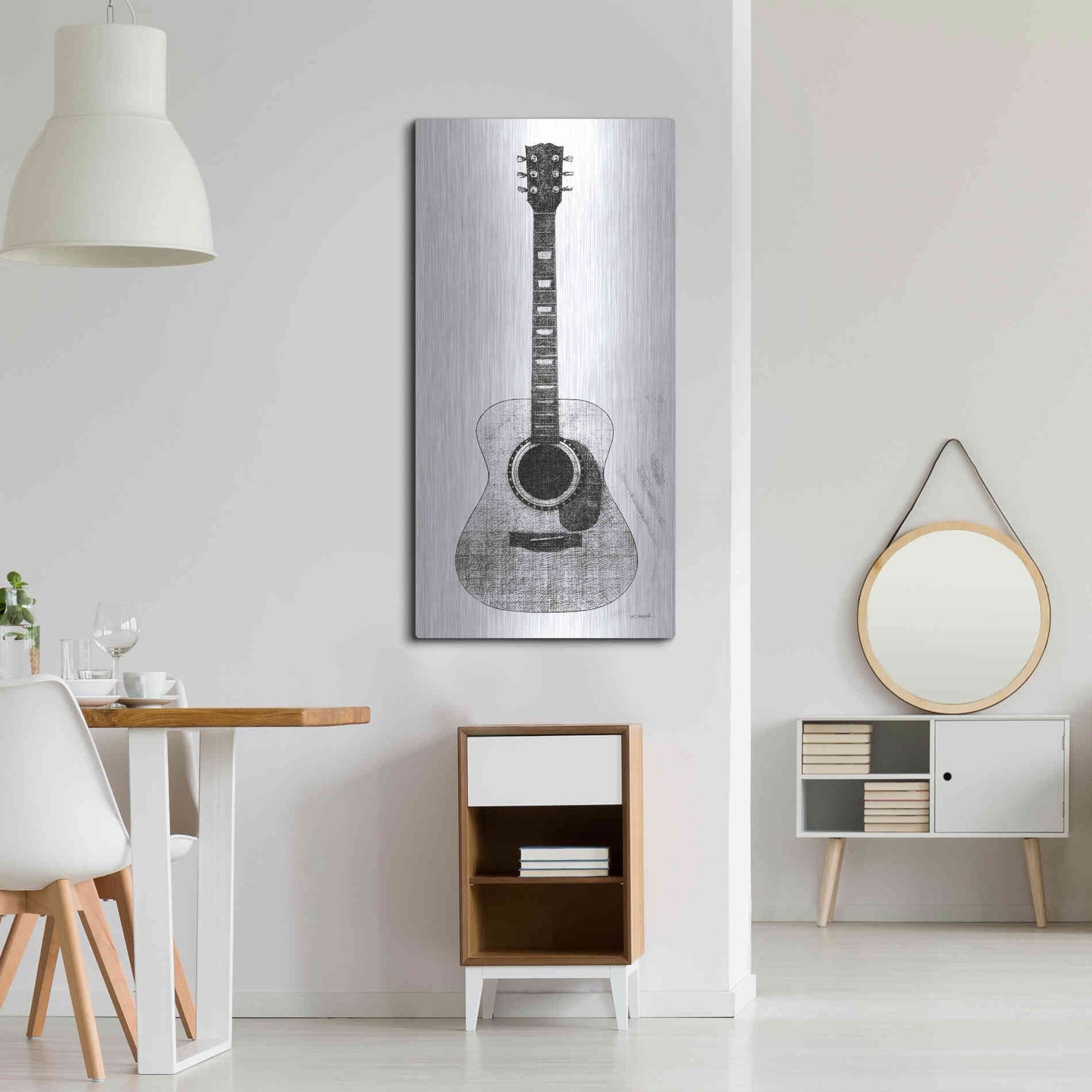 Luxe Metal Art 'Garage Band II' by Mike Schick, Metal Wall Art,24x48