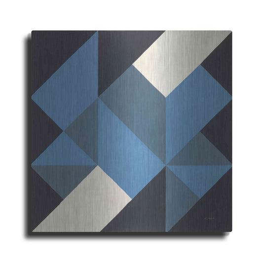 Luxe Metal Art 'Triangles I' by Mike Schick, Metal Wall Art